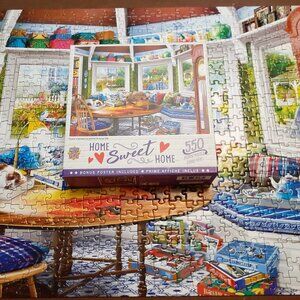 Master Pieces Jigsaw Puzzle Puzzler's Retreat Home Sweet 550 Pieces Complete